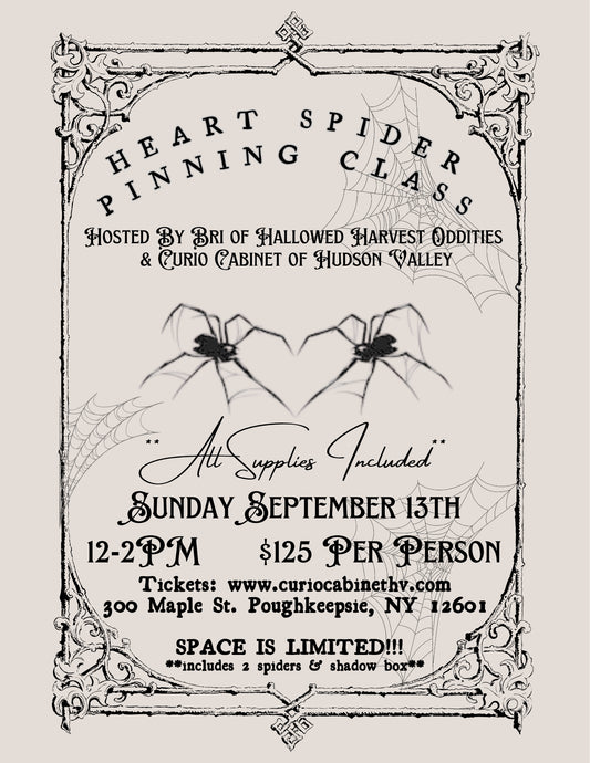 1 Ticket: Heart Spider Pinning Class on September 13