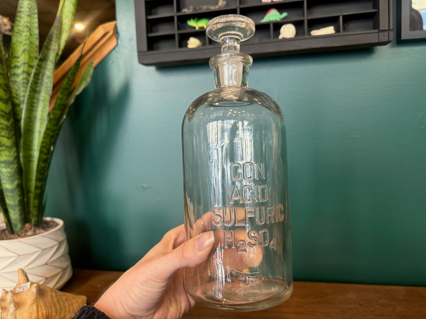 Antique Sulfuric Acid Apothecary Bottle